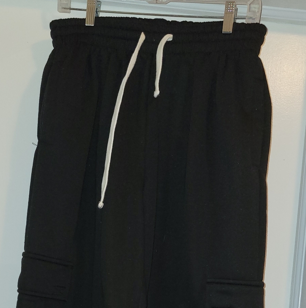 Mens Jogger Cargo Pants Multi-Pocket Elasticated Waist Joggers  Size L